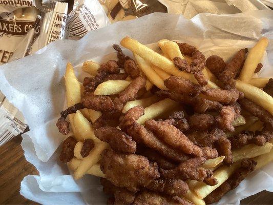 Clam strips with fries