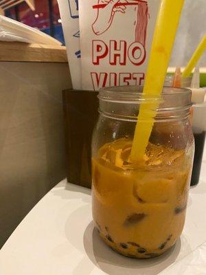 Iced Thai bubble tea