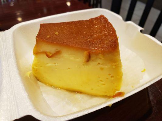 Yes. Very dense and thick and decadent creamy flan