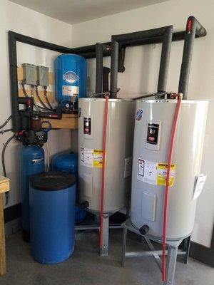 An example of a water heater installation by us.