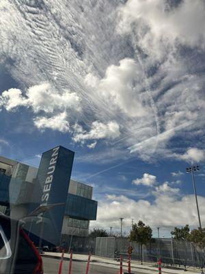 Sky over the school....