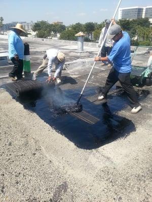 COMMERCIAL FLAT ROOF BALLAST SYSTEM REPAIR