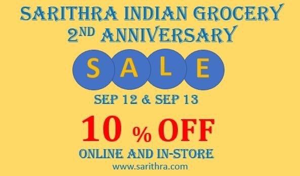 Sarithra Indian Grocery- 2nd Anniversary Sale !!!