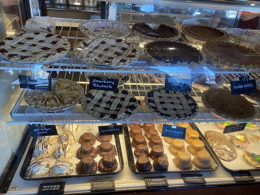 Selection of pies and desserts