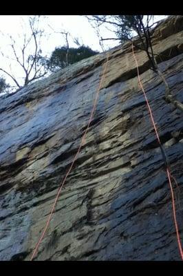 The view from the bottom of the rappel site. What a cliff! I felt safe the whole way though.