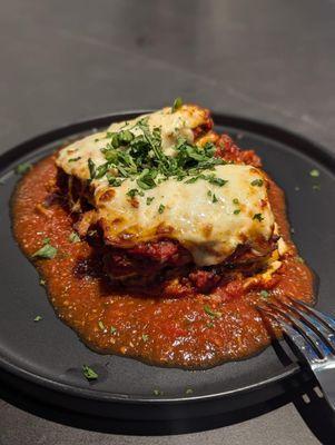 Mandy's family lasagna. Traditional lasagna made with sweet Italian sausage.