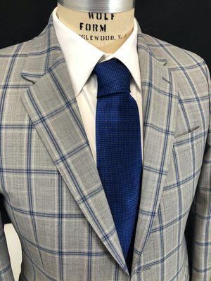 Grey with Blue Windowpane