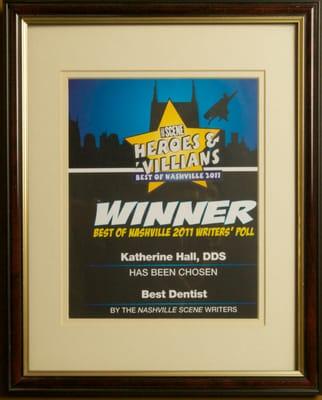 Nashville Scene Best Dentist Award