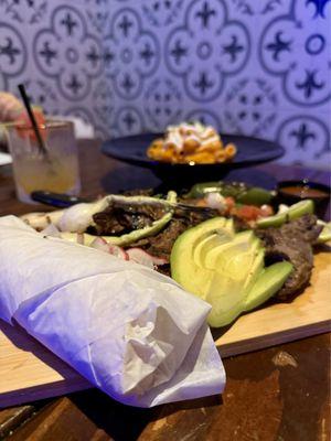 Carne Asada plate and Alavodka