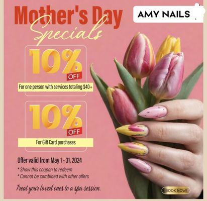 Mother's Day specials