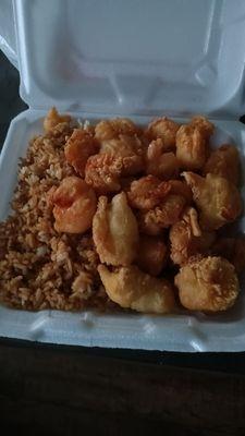 Sweet & Sour Shrimp with Fried Rice