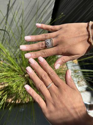 Nude square nails