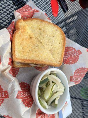 Meatloaf Sandwich with housemade cucumber salad