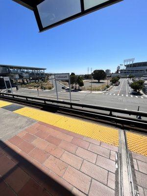 Incoming train from OAK international airport