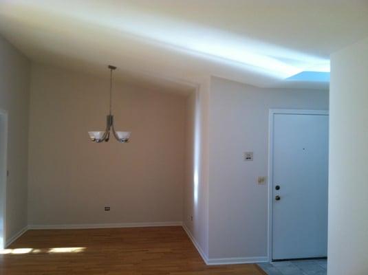 After Popcorn texture is removed and ceiling is prepped for painting.