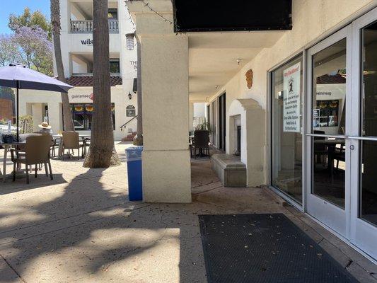 Shaded Patio- several tables, perfect temperature outside