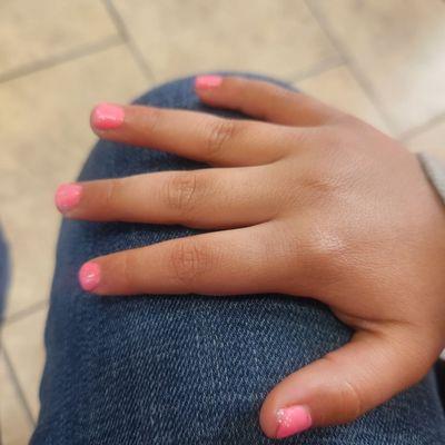 My daughter loves to get her Manicure done when I come for my pedicure