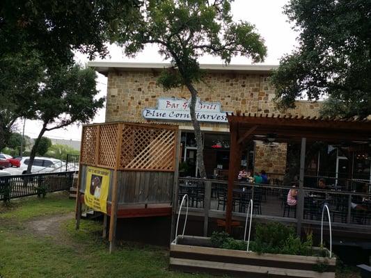 View from the front  get trellis, great patio...  excellent food locally sourced as much as possible.