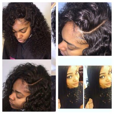 This is Virgin Malaysian curly hair with a lace closure