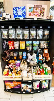 We carry a wide variety of pet toys and treats