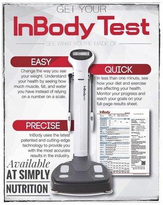 We offer InBody Test which includes a printed copy to take home