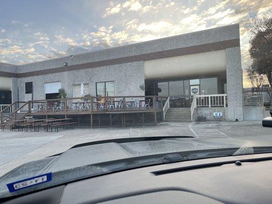 View of OHB Store and Taproom from parking lot