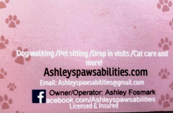 Ashley's Pawsabilities