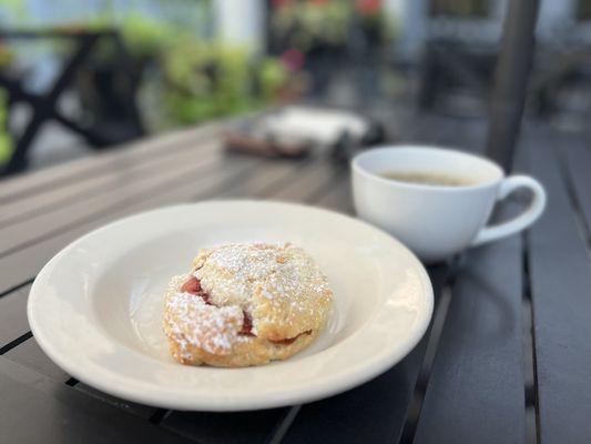 Jam score and drip coffee