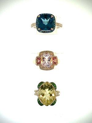 Multi gemstone rings