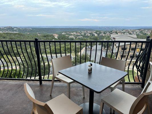 Amazing views from the outdoor patio area