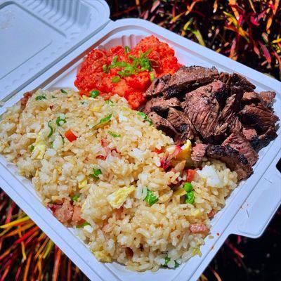 Na ali'i special (kiawe steak & spicy ahi poke)  IG: @fooddeclassified