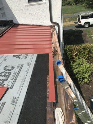 Metal Roof copper building gutters