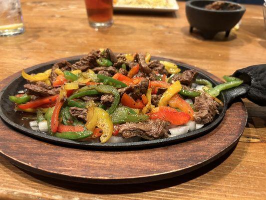 Beef fajitas