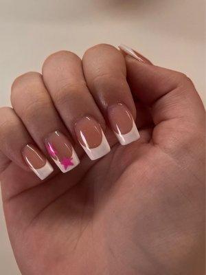 French Manicure with design.