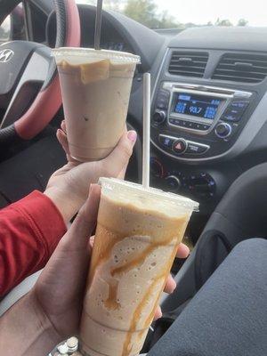 Iced Marana Mocha and Caramel Frappes