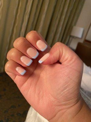 Acrylic dip powder with gel tips