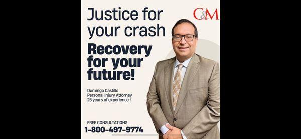 We are accident attorneys with over 25 years experience. We are fully bilingual and can help you on your accident case. Call 1-619-281-4400