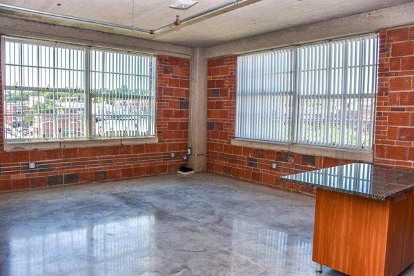 Spacious living area in this Northwest corner unit.