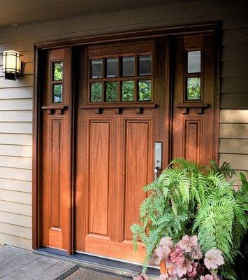 Wood entry door. See project here: https://www.pellabranch.com/seattle/projects/building-a-relationship-in-redmond/