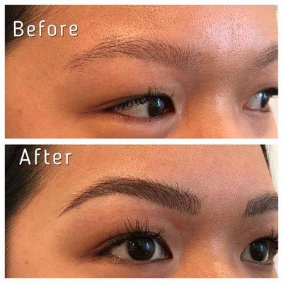 Microblading can completely change the shape of your eyebrow in a way that looks very natural.