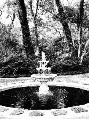 One of the fountains on TWU campus