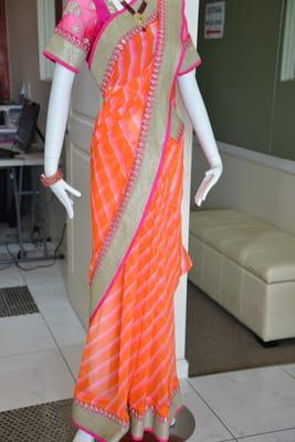 Visit our boutique for designer Saris.