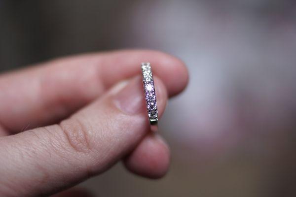 Diamond engagement ring.