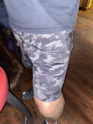 Camo shorts weren't allowed in this dive bar