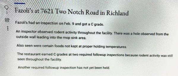 This was just issues in The State (Columbia, SC) online paper. Issued a few hours ago. LOOK IT UP.