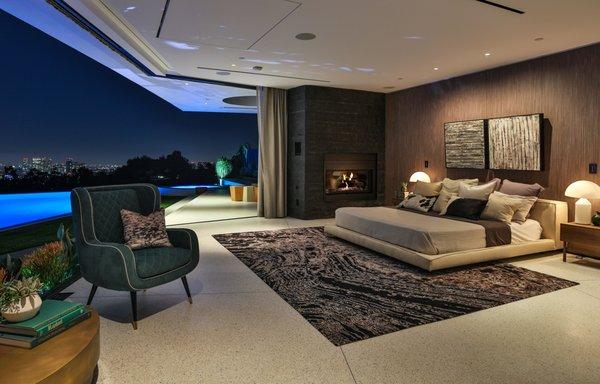 Master Bedroom: Retro Modern home, located in Trousdale, California