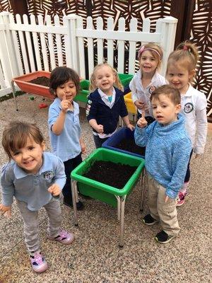 Gardening in our Stem center