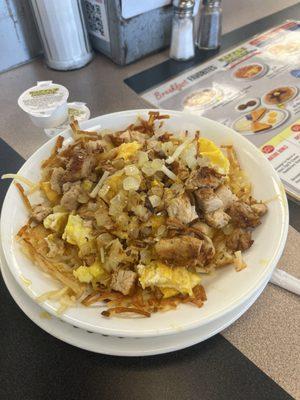 Chicken Melt Hashbrown Bowl