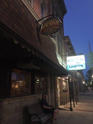 Sneakers and the liquor store in Lowell