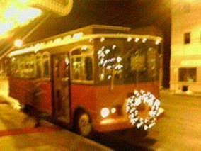 The Strand was offering free Trolley Rides as part of an effort to keep the Strand open.